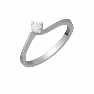 Δαχτυλιδι Μονοπετρο με Διαμαντι 0,17 Ct , F , VS1
